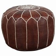 Pouffe - Brown Leather