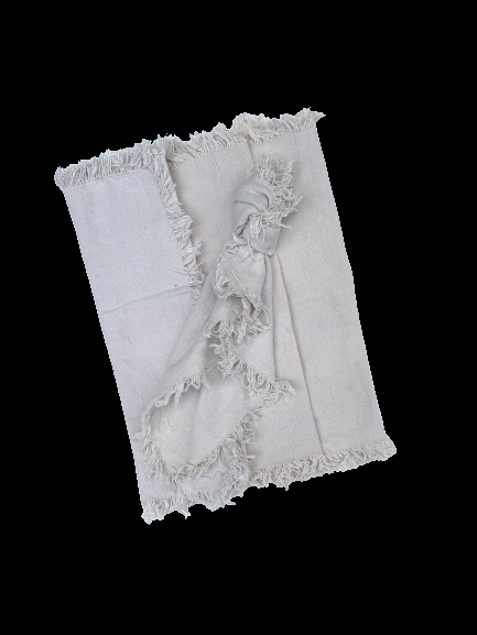 Beige Fringe Napkin